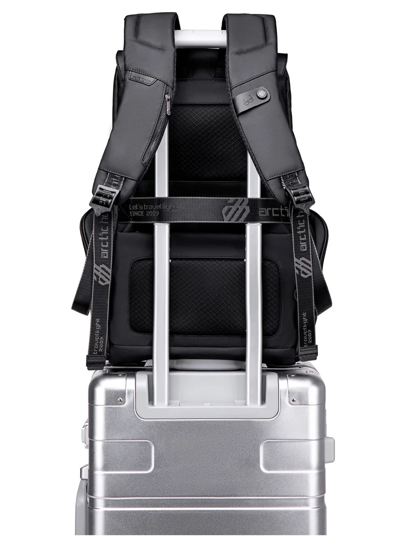 Arctic Hunter  Stylish Backpack Water Repellant Anti-Theft Laptop Shoulder Bag with Built in USB/Earphone Port Premium Travel College Daypack, B00428, Black  | Best Price UAE